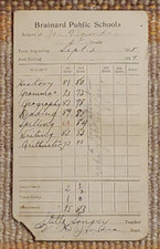 1918-19 Brainard (Nebraska) Public Schools Report Card-East Butler/Butler County picture