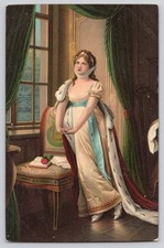 Queen Louise of Prussia Flight to Memel Historical Postcard Stengel Dresden picture