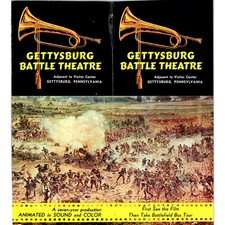 1970s Gettysburg Battle Theatre PA Fold Out Travel Brochure H5-4 picture
