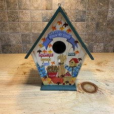 Vintage 1998 Kathy Hatch Harvest Time Country Store Wood Birdhouse Fall Decor picture