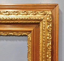 ANTIQUE - WIDE  Large Victorian OAK Gold Frame 31 x 27 