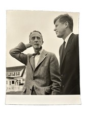 Clemens Kalischer — Norman Rockwell & John F. Kennedy | 1960 | Stamped Numbered picture