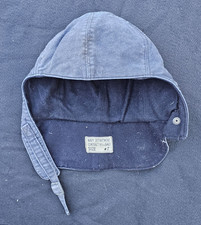 Original US Navy Cold Weather Deck Cap USN Stencil Ear Flaps Size 7 Navy Blue picture