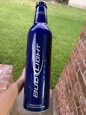 Bud Bud Light Giant Beer Bottles 24” Man Cave Bar Decor Display Plastic picture