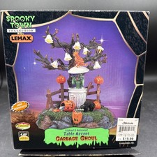 NEW Lemax Spooky Town 2005 Garbage Ghoul #54318 Retired Table Accent Cats Pop Up picture