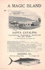 1899 SANTA CATALINA Island CA Tuna Club Rod & Reel Fishing Avalon Bay ANTIQUE AD picture