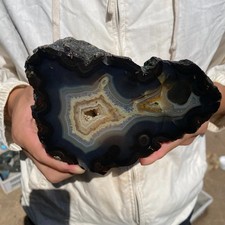 4.5lb Natural Lace Banded stripe Agate Quartz Crystal Rough mineral specimen picture