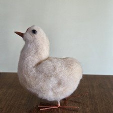 Vintage Spun Cotton Batting Yellow Chick Easter Figure Decor Occupied Japan picture