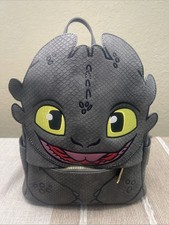 Loungefly How to Train Your Dragon Toothless Mini Backpack Gray picture