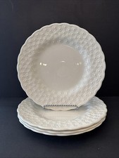 (4) Vintage Spode Copeland England Embossed Daisy Dinner Plates - 10.25” W picture