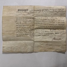 Antique Vintage Document Early 1800s England Legal Lawyer Paper King George picture