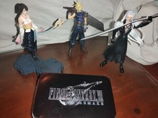Final Fantasy Ⅶ Trading Arts Color Figures Sephiroth, Cloud, & Yuna  Tin & stand picture