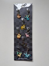 Pokemon Center Japan 2022 Eevee Evolutions Charms Set 8x Metal Pendants CIB New picture