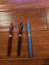 Red, Black & Blue Vintage Sheaffer Fountain Pens Sheaffer 14k Gold Nib  picture