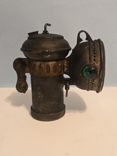 Antique Hine-Watt Columbia Model C Carbide Bicycle Miners Lamp Made In 1900. picture