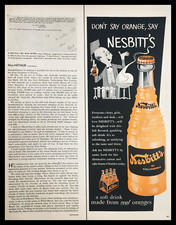 1955 Nesbitt's of California Real Oranges Soft Drink Vintage Print Ad picture