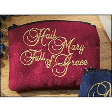 Hail Mary Full Of Grace Rosary Case Safeguarding Your Sacred Prayer Instrument picture