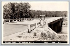Postcard Bridge Over The Spring River Hardy Arkansas Ark Real Photo RPPC c 1959 picture