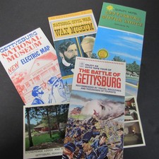 1970s Gettysburg Ephemera  - Electric Map, Battlefield, Wax Museum - 5 Items picture
