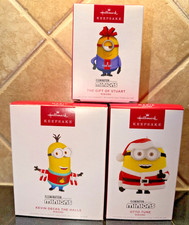 Hallmark Keepsake Ornaments MINIONS MAGIC Lot of 3 Otto Stuart Kevin NEW picture