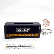 Mini Marshall JCM800 Amp Keychain Black 2 pcs – Handmade Guitar Gift picture
