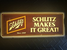 Vintage 1979 Schlitz Makes It Great Lighted Bar Sign Beer Advertising Works picture
