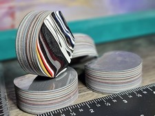 Genuine Fordite Ring Blank Watch Dial Jewelry Grade Rare Motor City Agate BAF picture