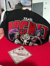 POKEMON TEAM ROCKET JESSIE JAMES MEOWTH BLACK AND RED SNAPBACK  picture
