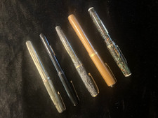 Lot of 5 Vintage Fountain Pens Welsh Imperial Wearever 14K Gold Nib Dip Test picture