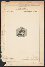 Photo:1888 T A Kochs Barber Shaving Soap Trademark Registration Logo picture