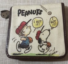 Peanuts Vintage 1958 Zippered Wallet Snoopy Charlie Brown A8 picture