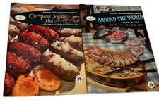 2 Vtg 1958 Good Housekeeping Cook Books~Around The World/Company Meals & Buffets picture