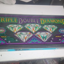 IGT Triple Double Diamond Slot Machine Glass Panel Artwork Replacement Part picture