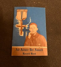 1962 BSA Ad Altare Dei Award Record Book Catholic Boy Scouts No 3093 picture