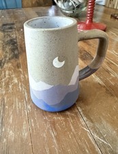 Callahan Ceramics Mug Mountain Art Blue Gradient Rare picture
