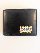 Vintage 90's Rugrats Bi-Fold Black Wallet. Multiple Pockets Std Size Excellent picture