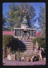 Photo:Redmond Oregon Peterson's Rock Garden 1987 Stone Mosaic Shrine Flag picture