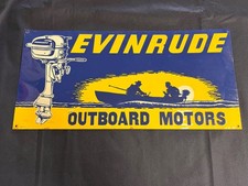 Evinrude Outboard Motors Vintage Advertising Metal Tin Sign Boats Wall Cool Old picture