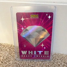 Wendy's Sonic the Hedgehog 35th Anniversary White Chaos Emerald #27/35 Hologram picture