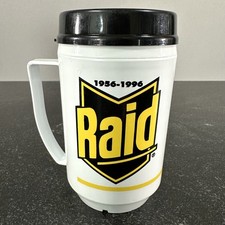 Vintage RAID 90's Advertising Travel Mug Cup Promotional Collectible picture