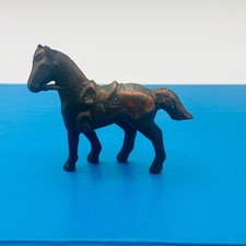 Vintage Pot Metal Horse Figurine Saddled Equestrian Western Decor Small 2.5