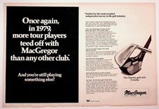 MacGregor Tourney Golf Club Ad 1979 Vintage Original Print Collectible picture