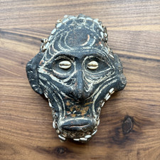 Rare Decorated Papua New Guinea Sepik River Turtle Shell Mask c1930s picture
