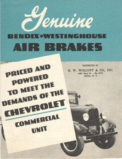 VINTAGE 1935 CHEVROLET TRUCK & BUS BENDIX-WESTINGHOUSE AIR BRAKE BROCHURE $139 picture