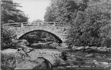 Hillsboro NH Arch Bridge Real Photo Postcard RPPC New Hampshire Stream Trees picture