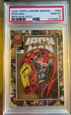 Iron Man PSA 10 2025 Topps Chrome Marvel Gold IM6 Insert picture