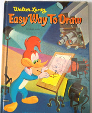 Vintage Walter Lantz Easy Way to Draw Whitman Publishing HardCover Missing Pages picture