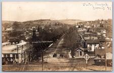 K32/ Victor New York RPPC Postcard c1910 Railroad Homes Store 926 picture