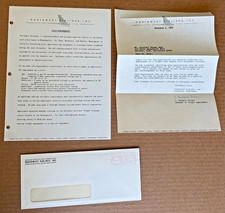 Vintage 1969 Northwest Airlines Pilot Response Letter and Requirements Lot NWA picture