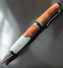 Handcrafted Camphor Burl Hybrid Cigar Pen- Chrome Trim - ING & RETURNS picture